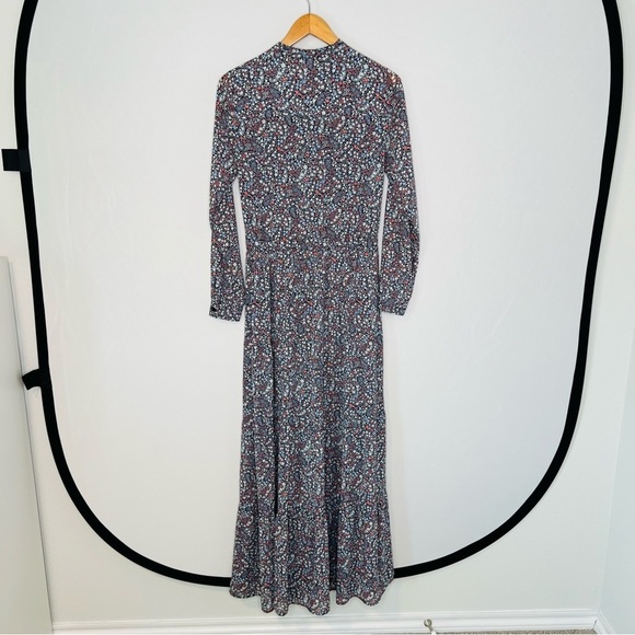 MICHAEL Michael Kors Long Sleeve Paisley Print Maxi Dress. Size 0. - Picture 3 of 16